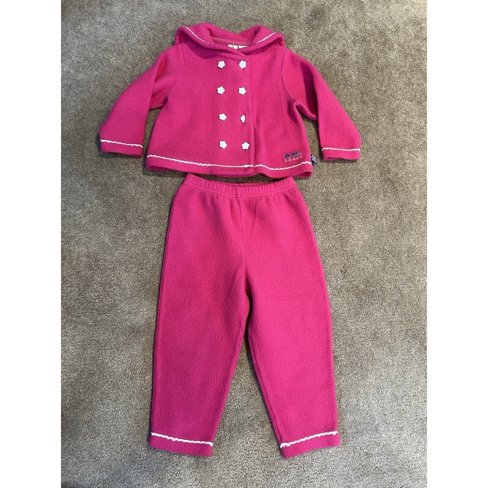 Vintage Sesame Street 100% Polyester Fleece 2 Pc Outfit Made In Cambodia Size 4T